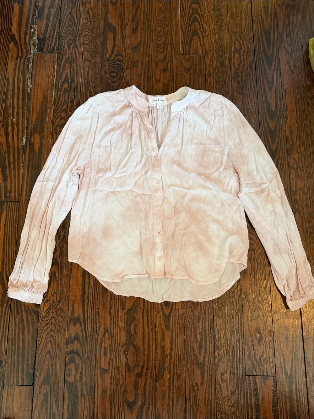 cloth & stone Pale Blush Button-Up Blouse - Picture 1 of 3